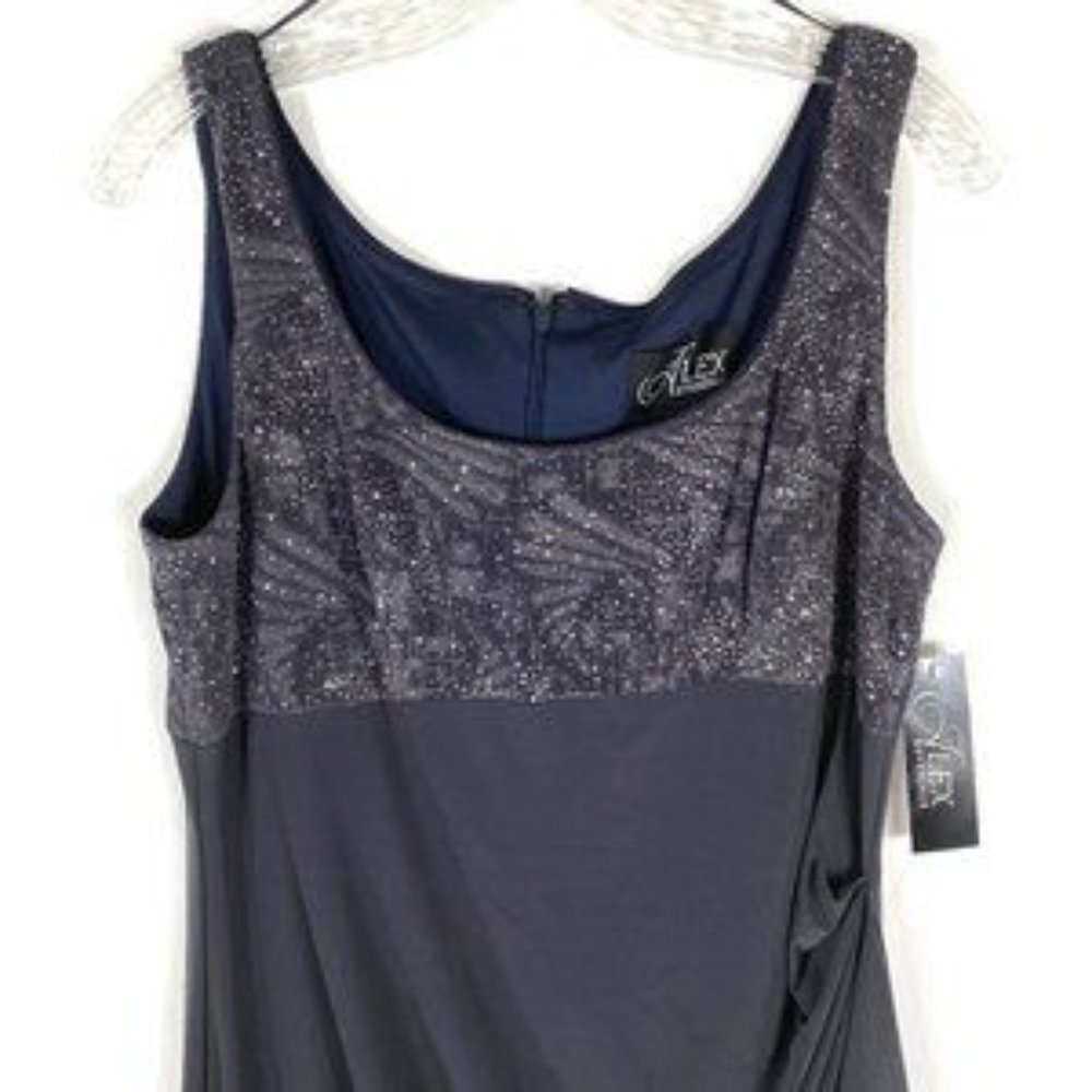 Alex Evenings womens scoop neckline dress